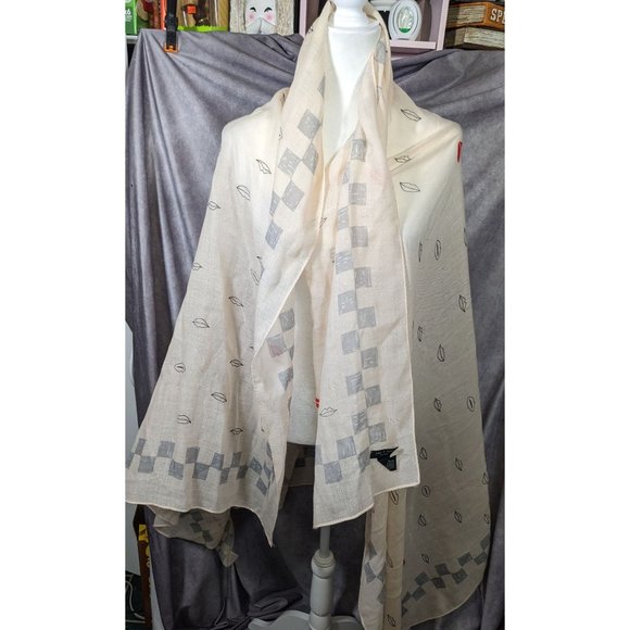 Rag & Bone Checkerboard Lip Print Shawl/Scarf - Picture 10 of 12